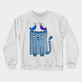 Bird Brain Kitty Crewneck Sweatshirt